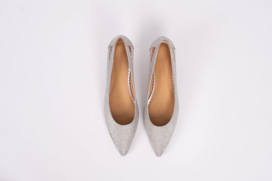 Aerial view of womens Kitten heel Florence available in larger European sizes 42-46