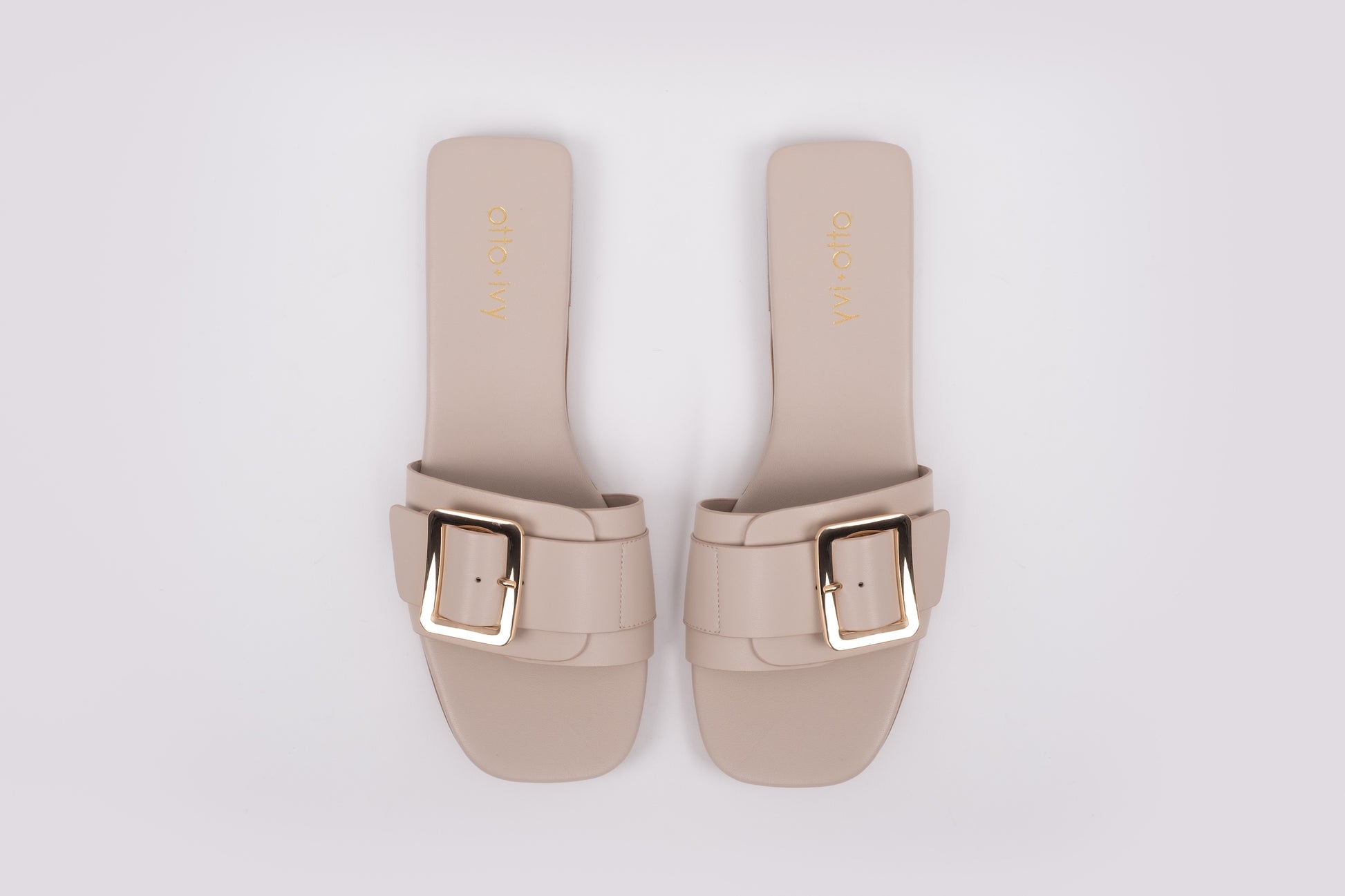Aerial view of women's stone coloured sandal, available in UK sizes 8-12