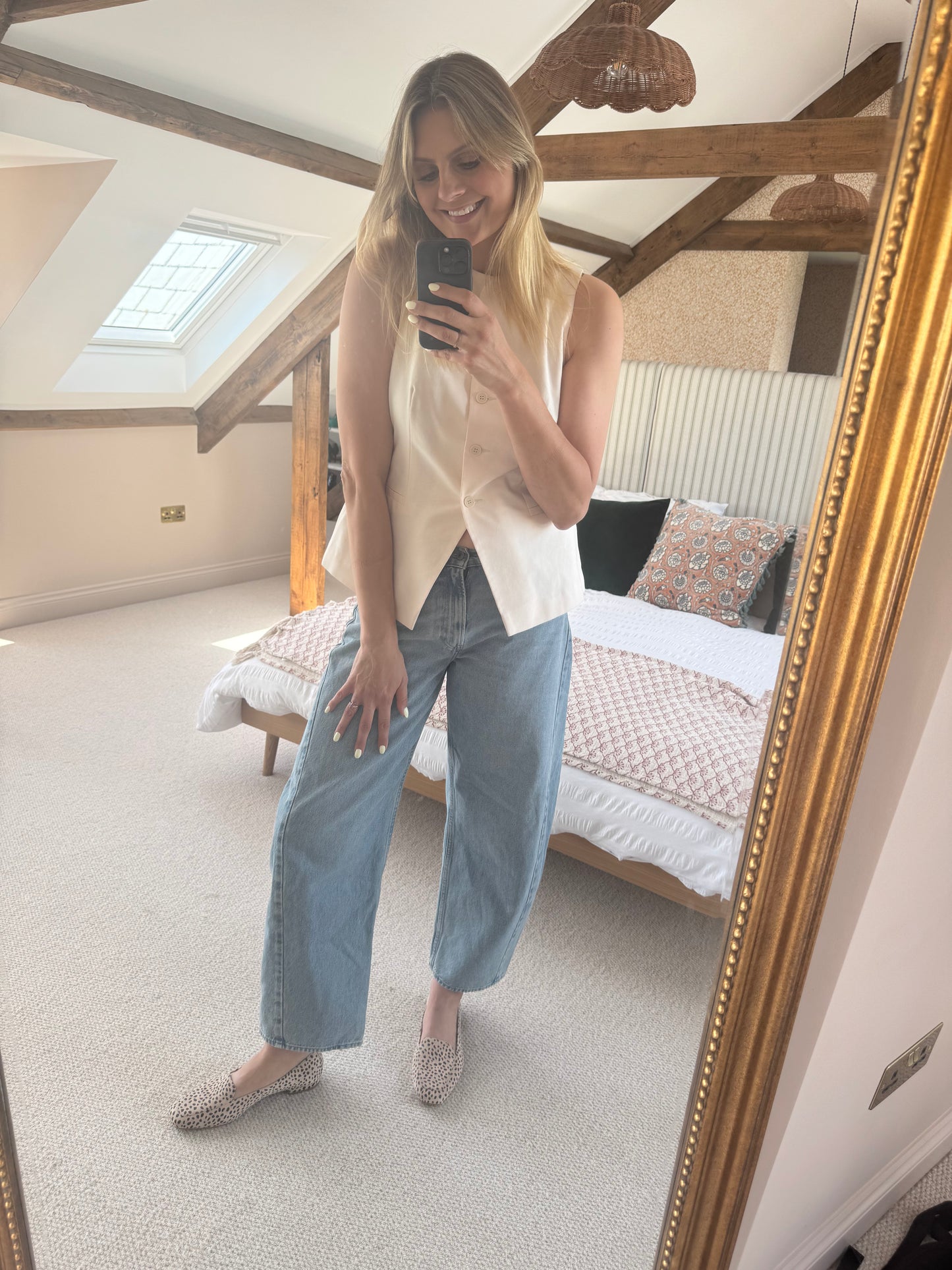 Aubrey Cheetah Flats being worn in a size 43