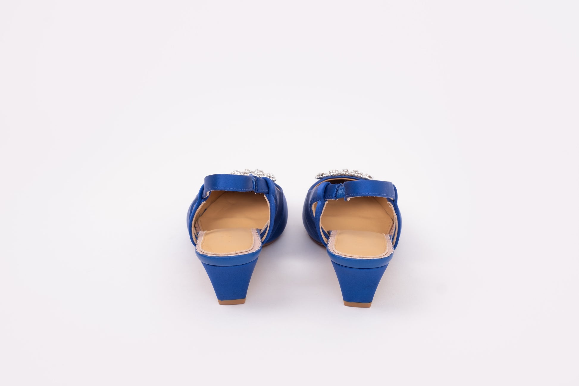 Back view of womens shoe, Aceia in blue. Available in European sizes 42-46