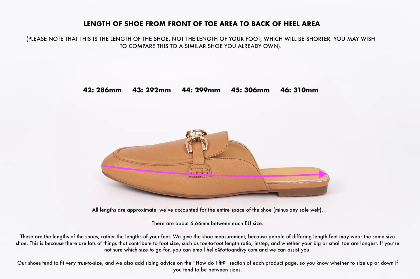 Measurement diagram displaying European sizes lengths of large womens shoes in size 8 9 10 11 12