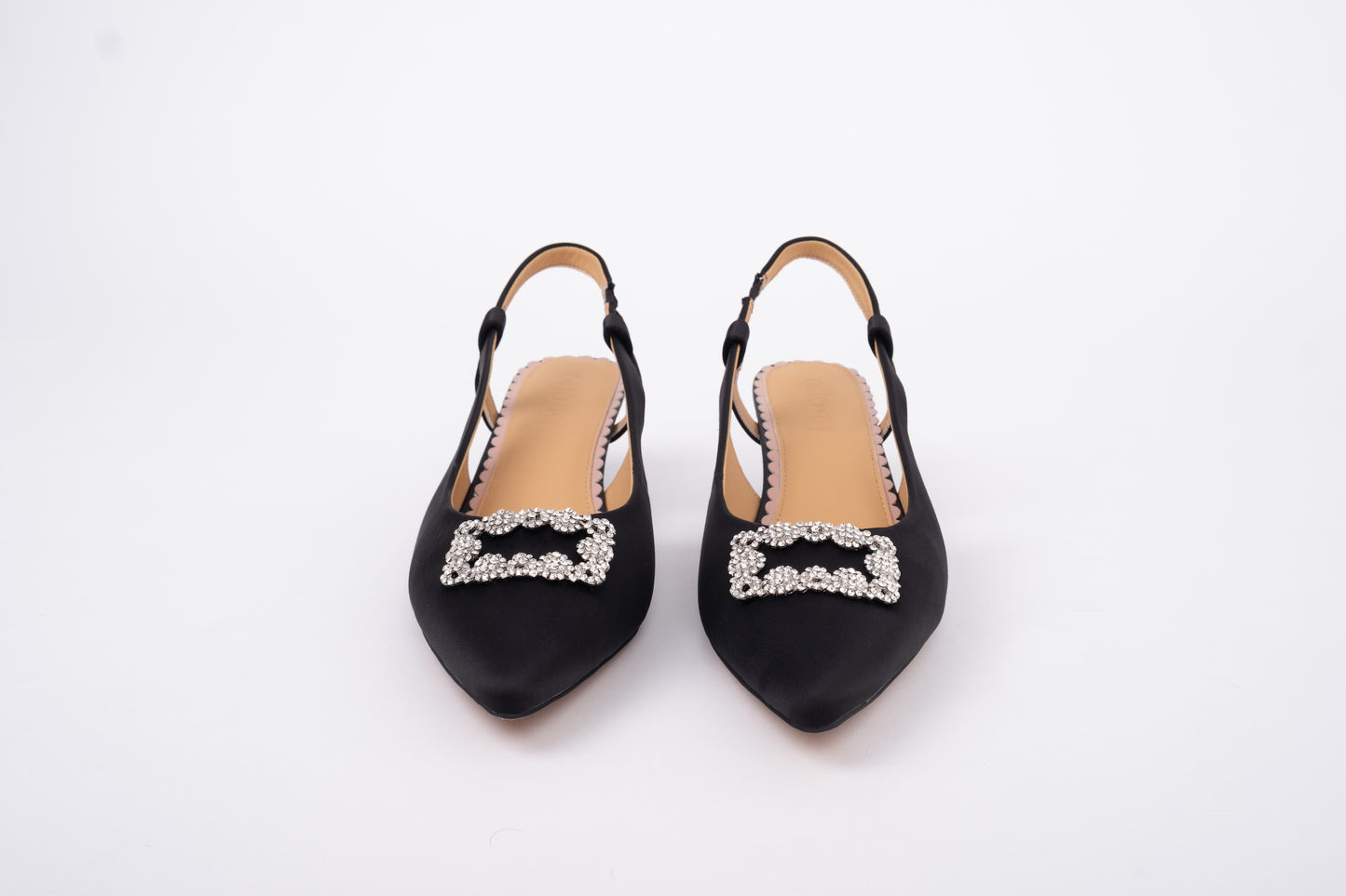 Front view of womens large sizes slingback heels in sizes 42-46