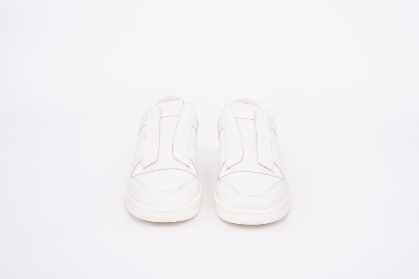 Front view of White Aria Trainers. Womens shoes in larger sizes UK 8-12