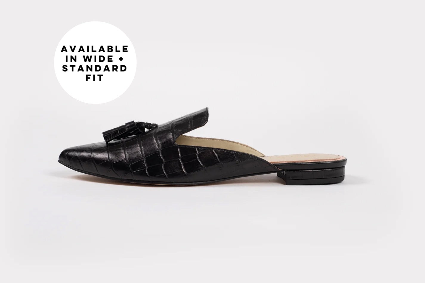 SIENNA SLIDER (BLACK CROC)