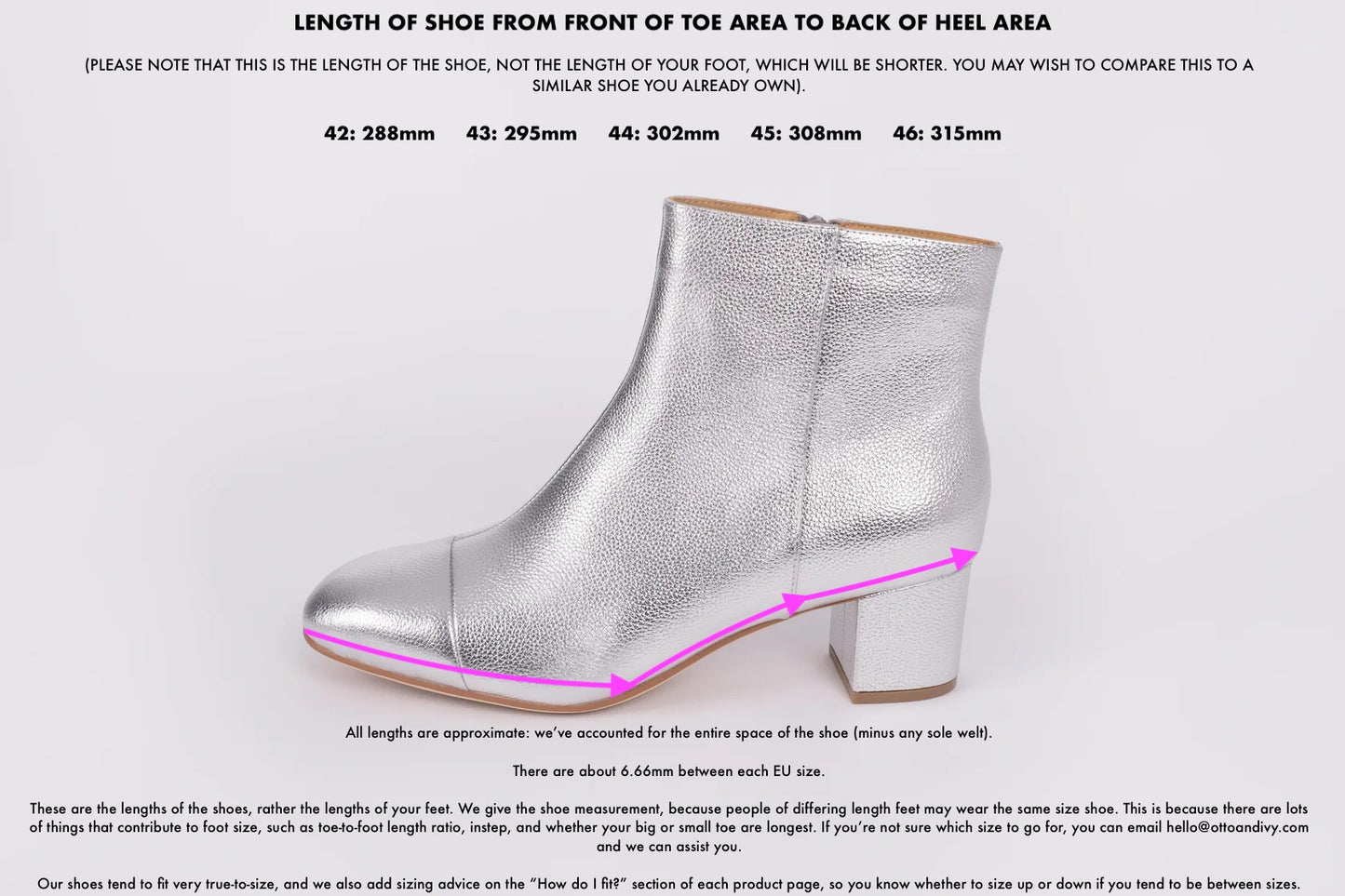 Measurement diagram displaying lengths of large sized womens shoes in size 8 9 10 11 12