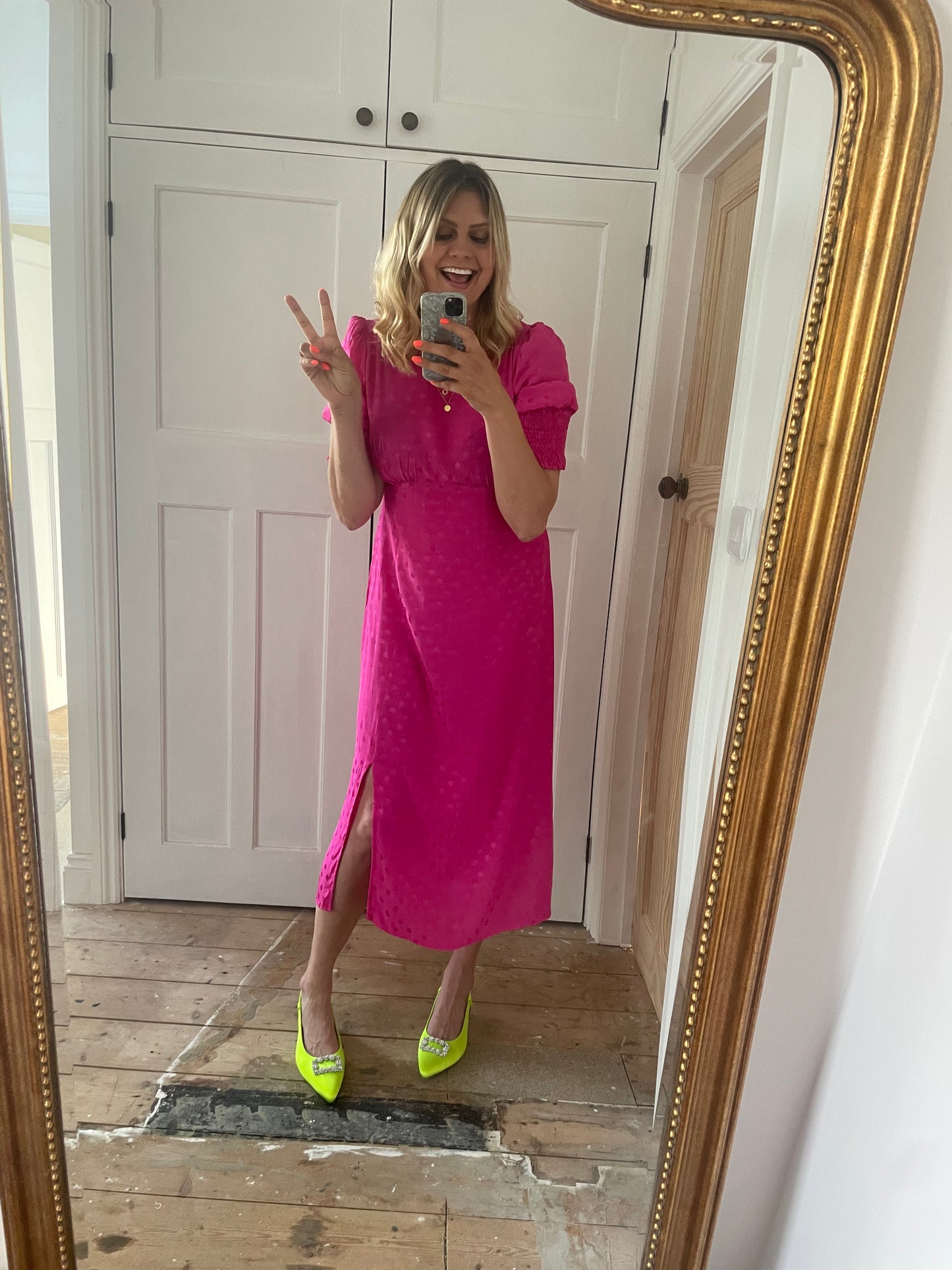 Lime green sling back shoe available in European sizes 42-46