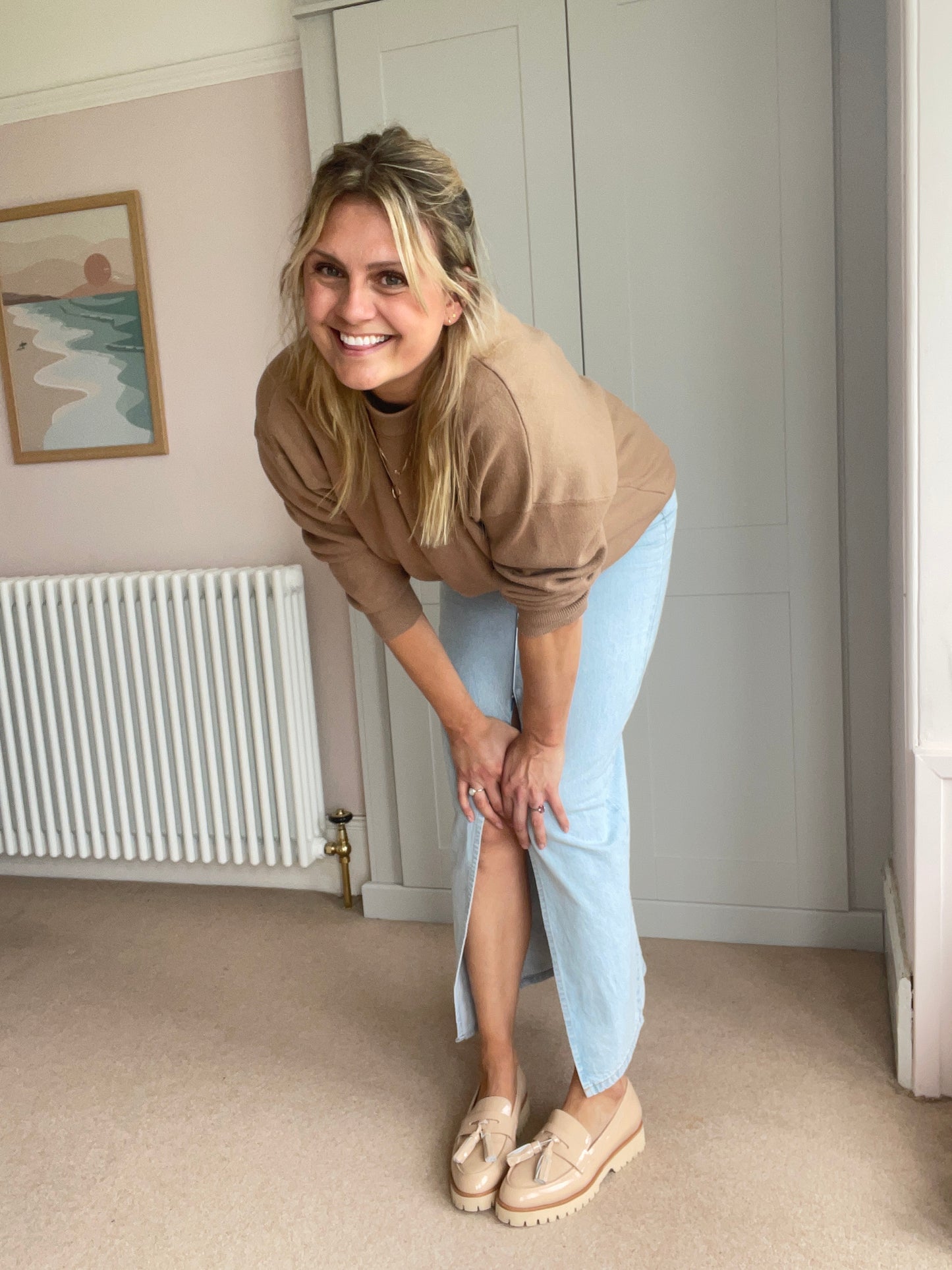 Beige Loafer dorothy available in large womens sizes