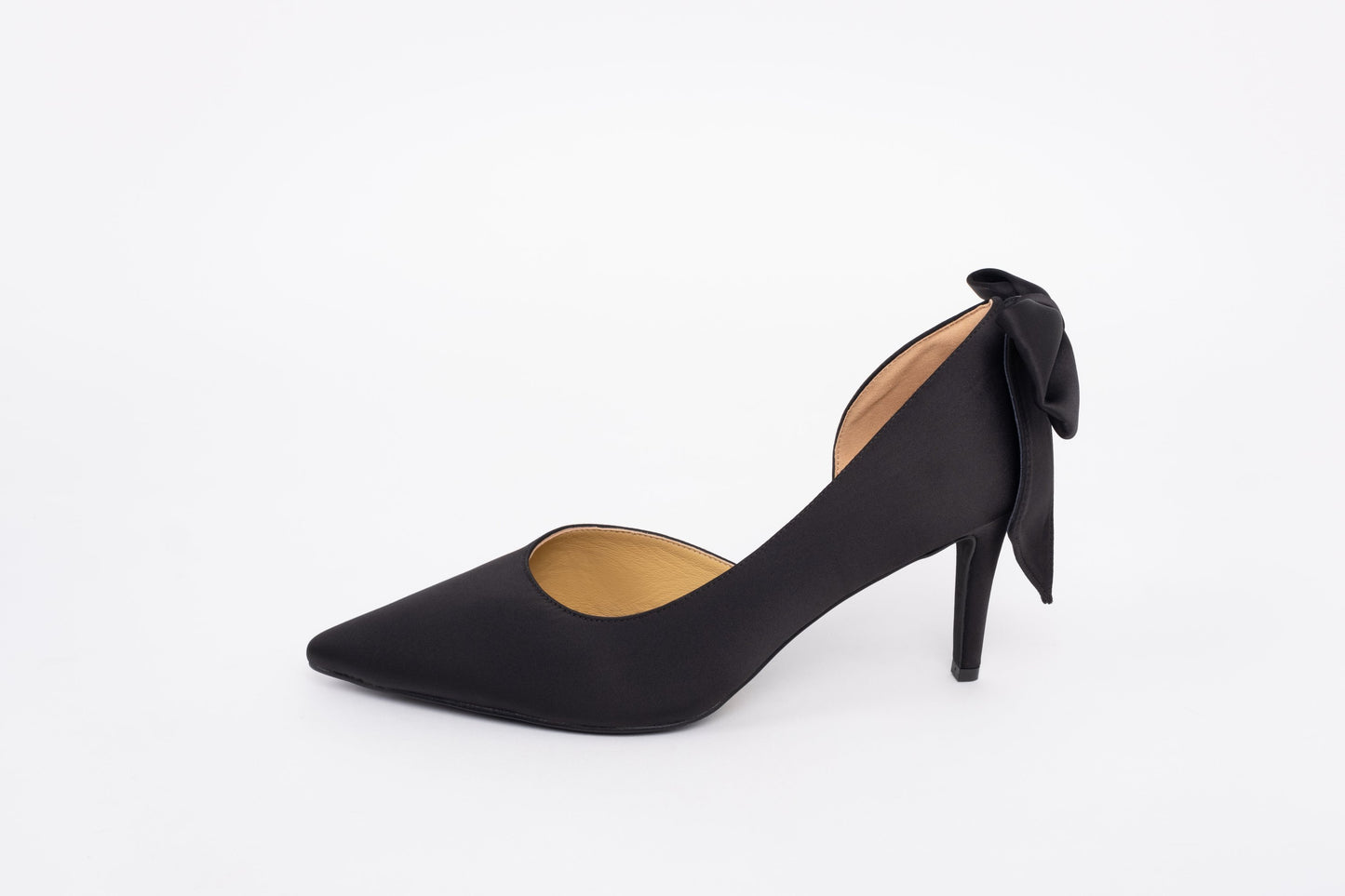 Side profile of Annie Court, stiletto heel wedding goes shoe, available in sizes 42-46