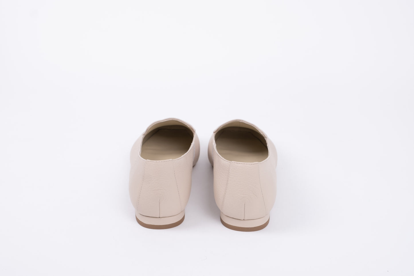 Back view of Aubrey Flats in stone. Womens footwear available in larger sizes European 42-46