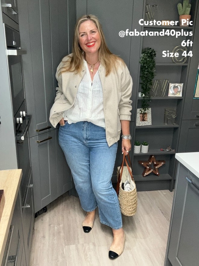 Customer pic, beige black size 44 womens flat shoes