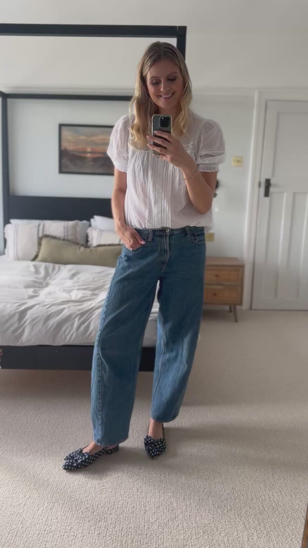 Large sized womens navy polkadot bow slingback flat show in large sizes 42 43 44 45 46