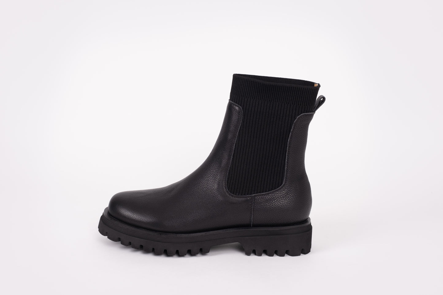 Size profile of Marnie Boots, Black leather Ankle Boots, women's footwear in larger sizes UK 8-12