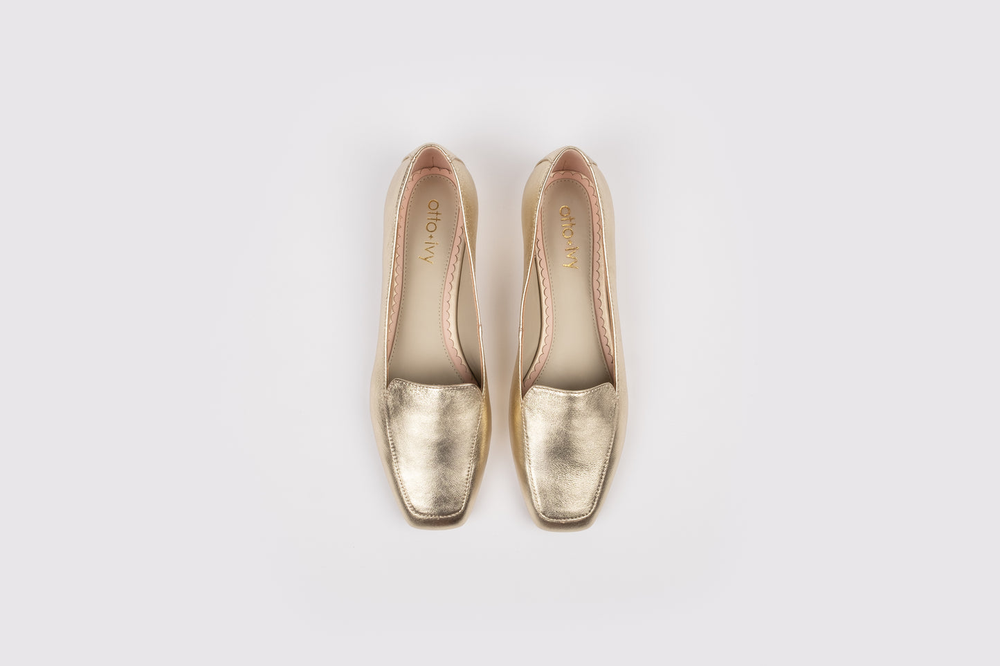 Aerial view of Aubrey Gold Loafer available in European sizes 42-46
