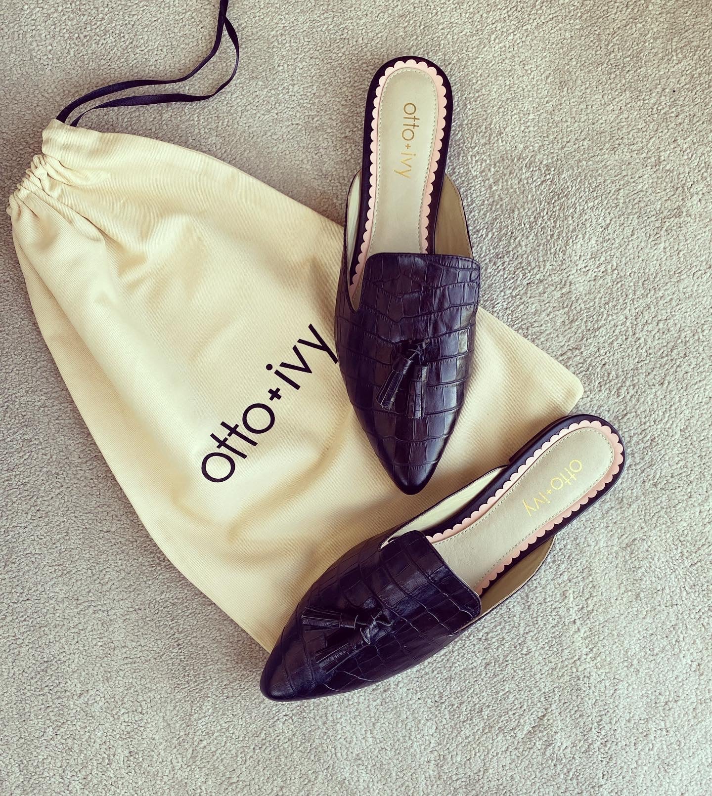 SIENNA SLIDER (BLACK CROC)