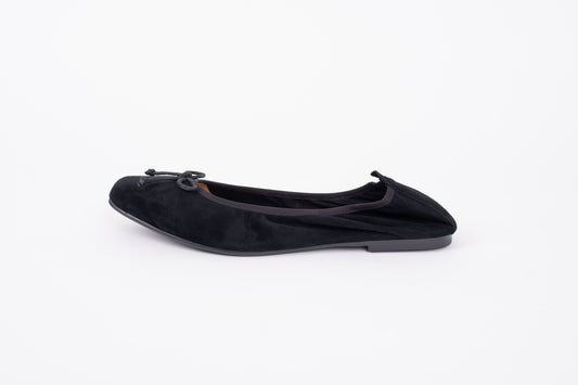 OLIVIA FLAT (BLACK SUEDE)