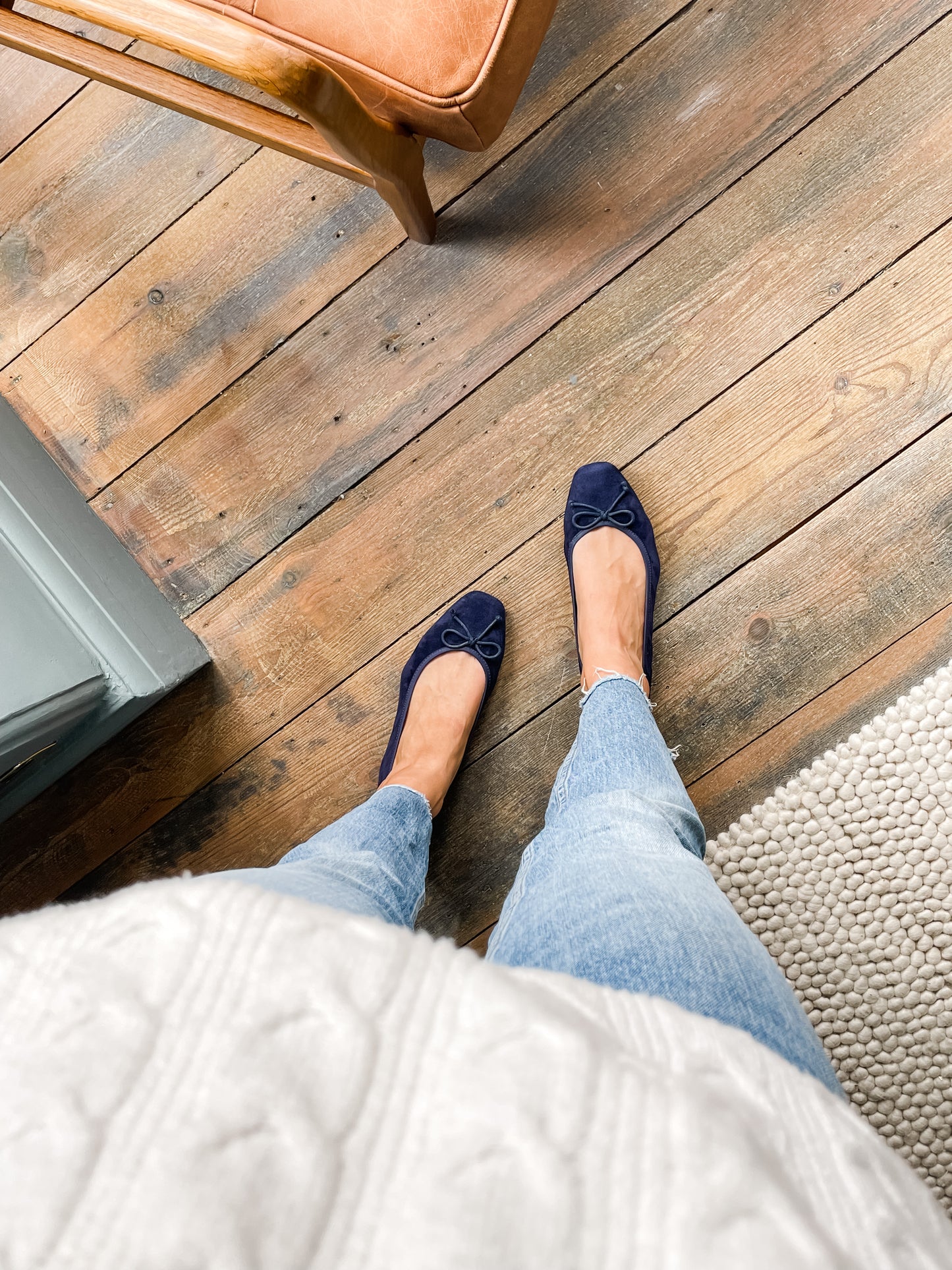 OLIVIA FLAT (NAVY SUEDE)