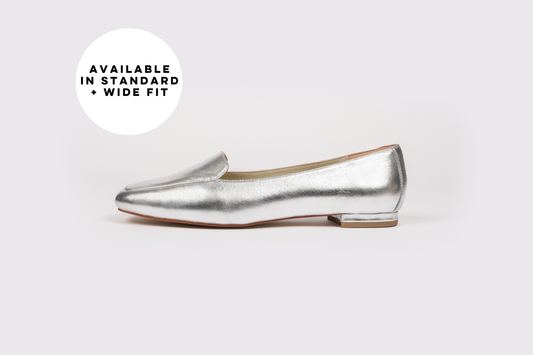 Large sized womens silver shoes UK size 8 9 10 11 12 standard and wide for