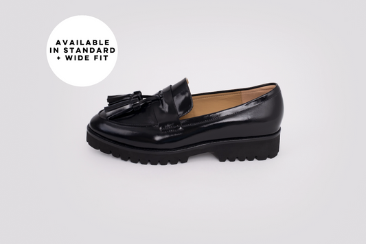 DOROTHY LOAFER (BLACK SHEEN)