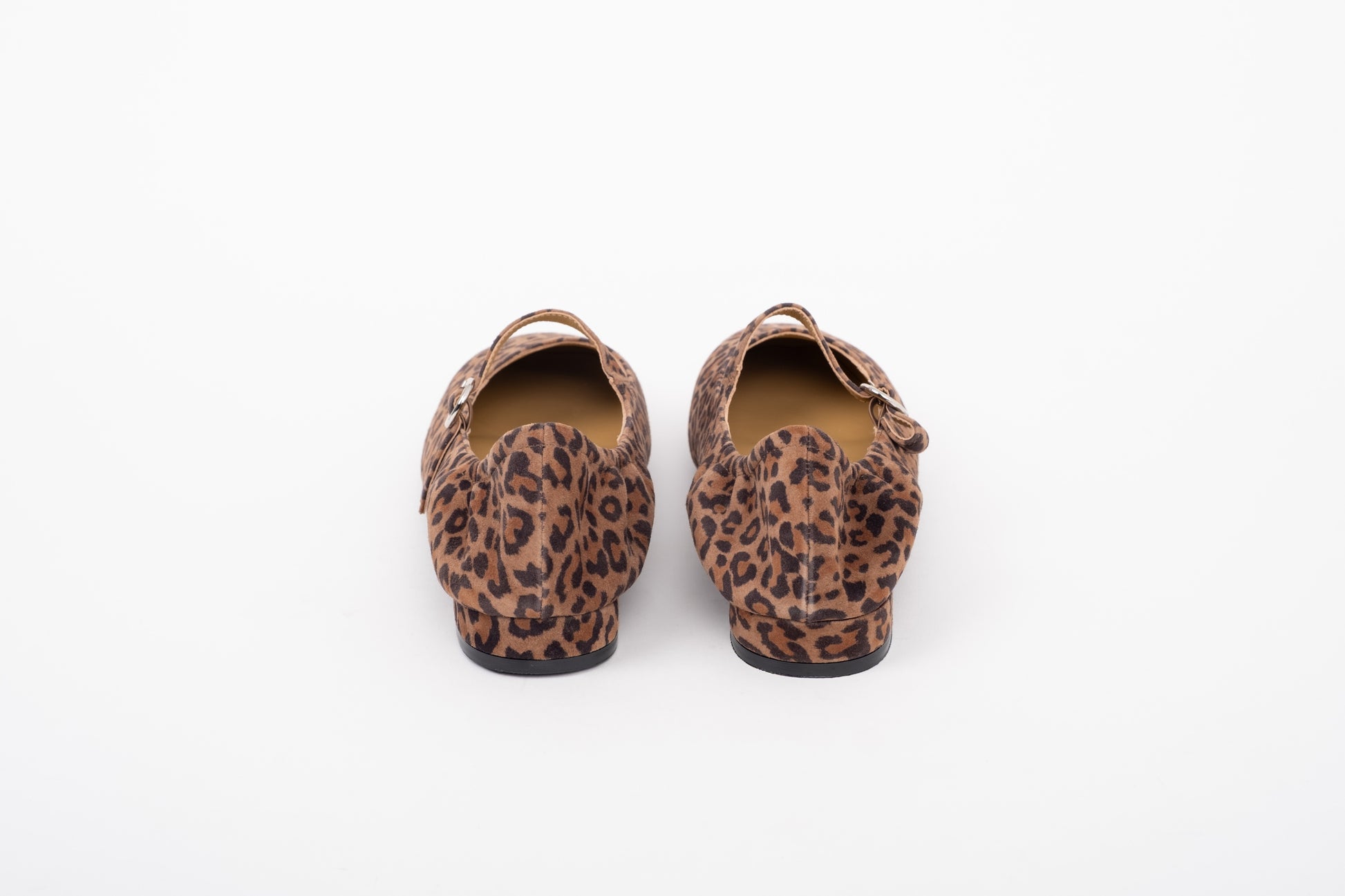 Back shot of womens large size flat shoes in large sized 42 43 44 45 46