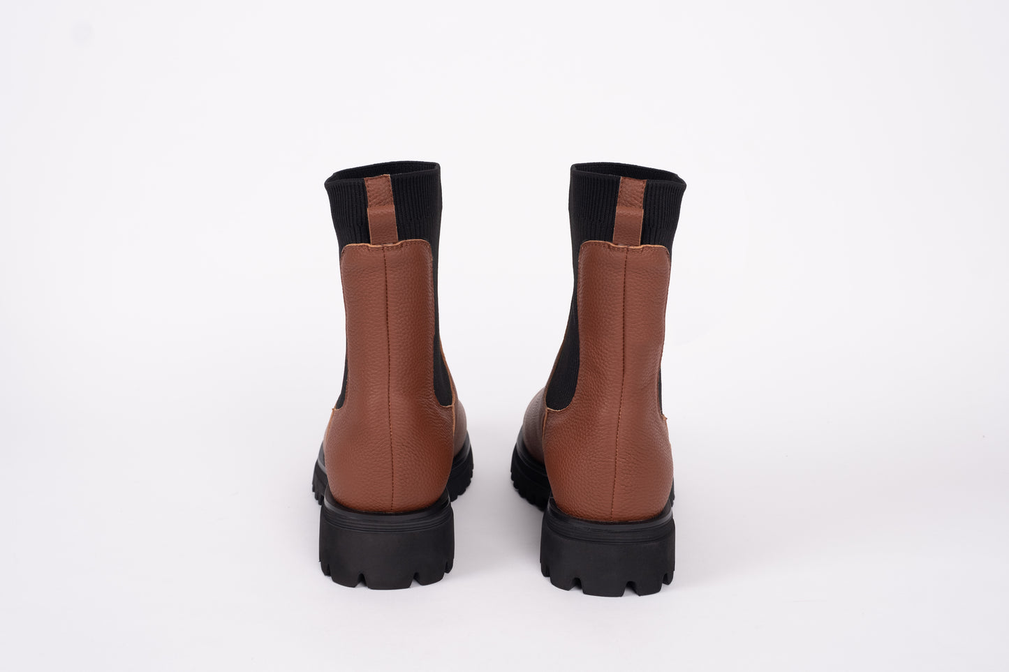 Back view of womens boot Marnie in Brown. Stylish boot available in larger sizes 42-46