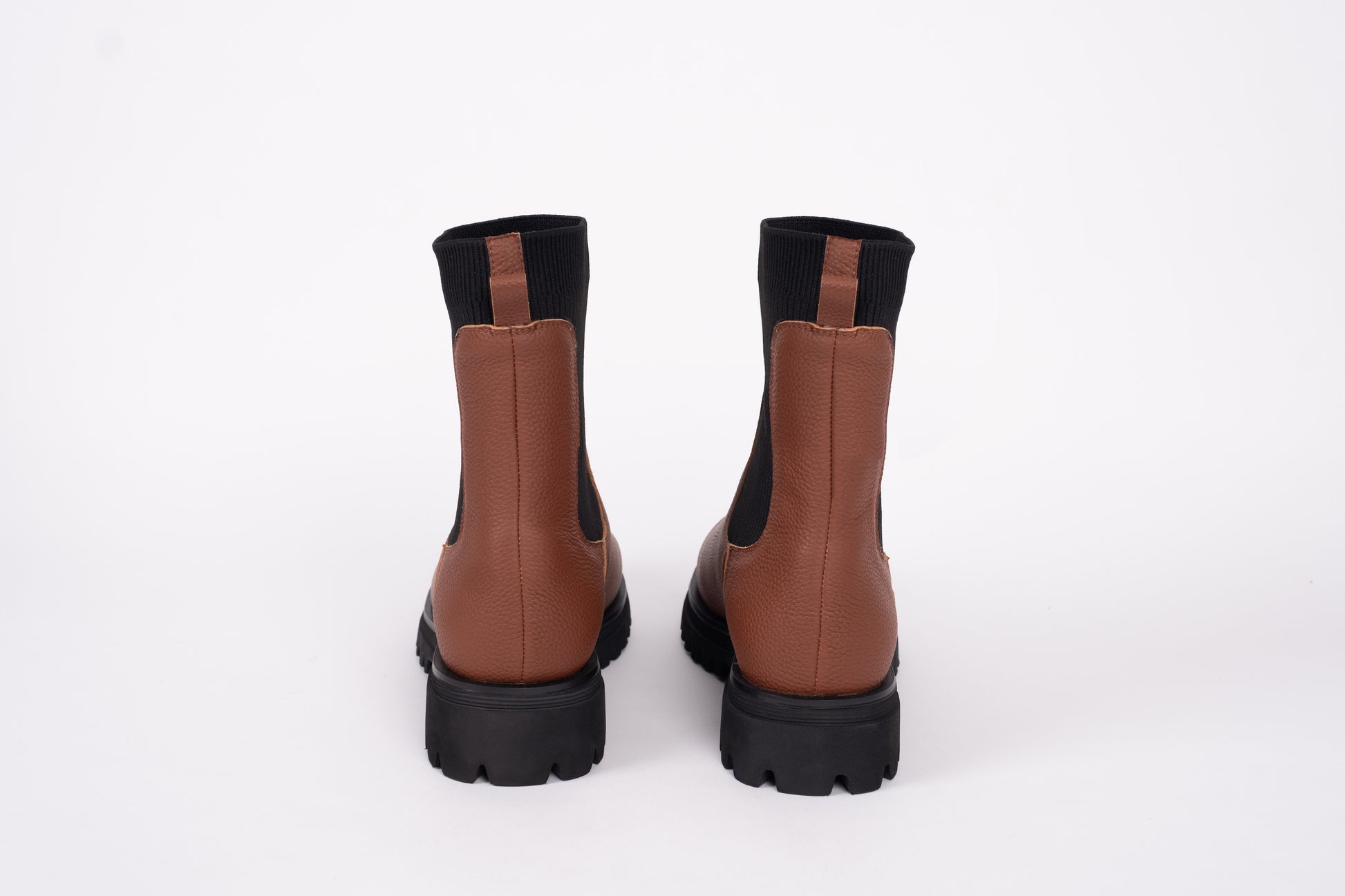 Back view of womens boot Marnie in Brown. Stylish boot available in larger sizes 42-46