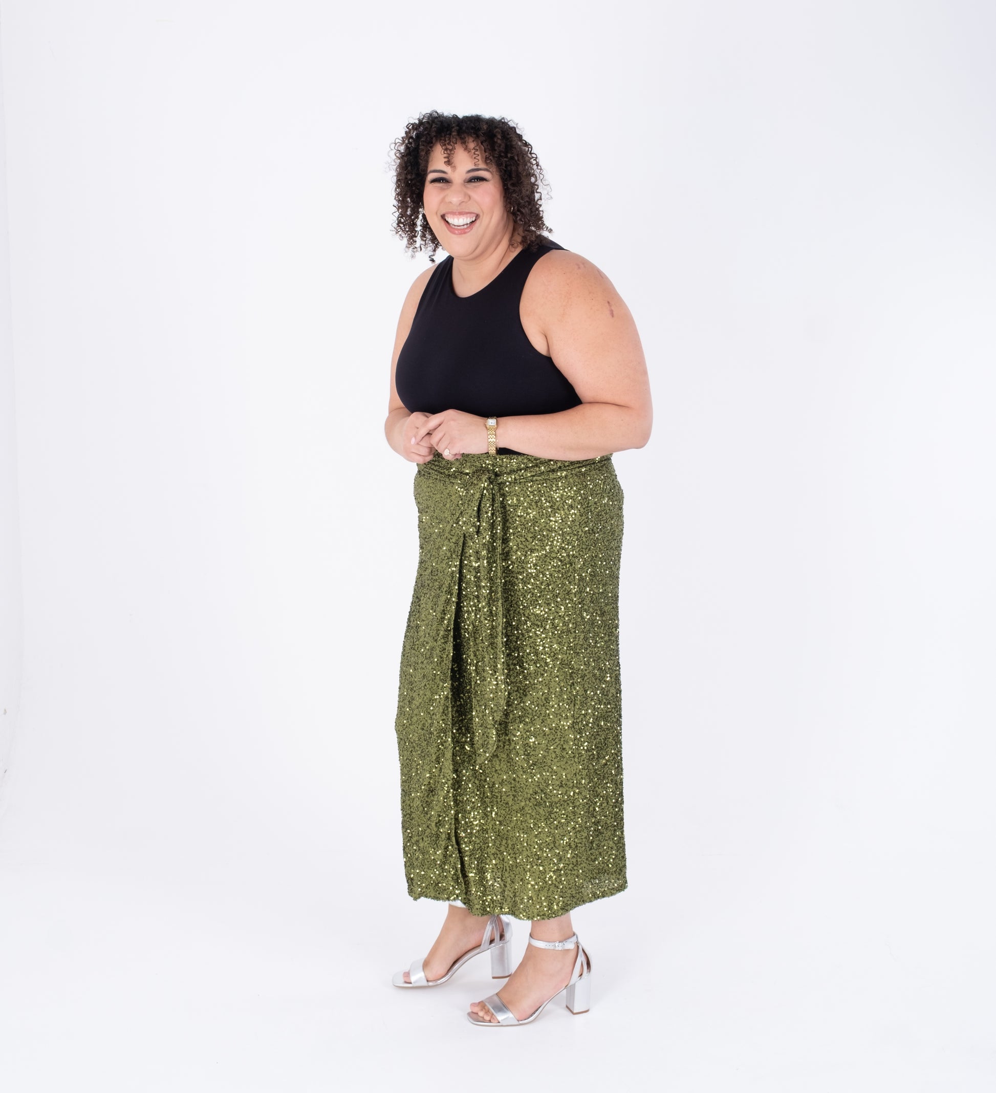 Silver strappy heeled womens sandals available in larger sizes 8-12