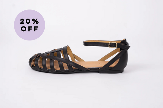 Black sandal available in larger womens sizes 42-46
