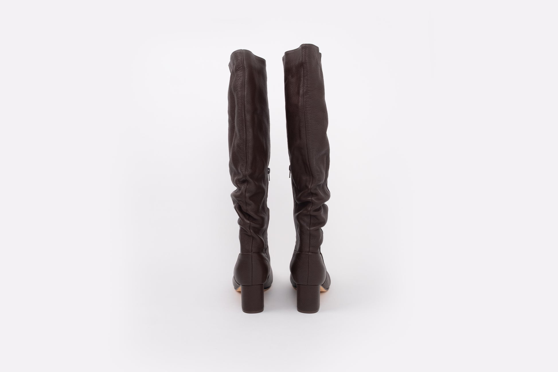 Large sized womens brown leather knee high boots available in larger sizes 8 9 10 11 12