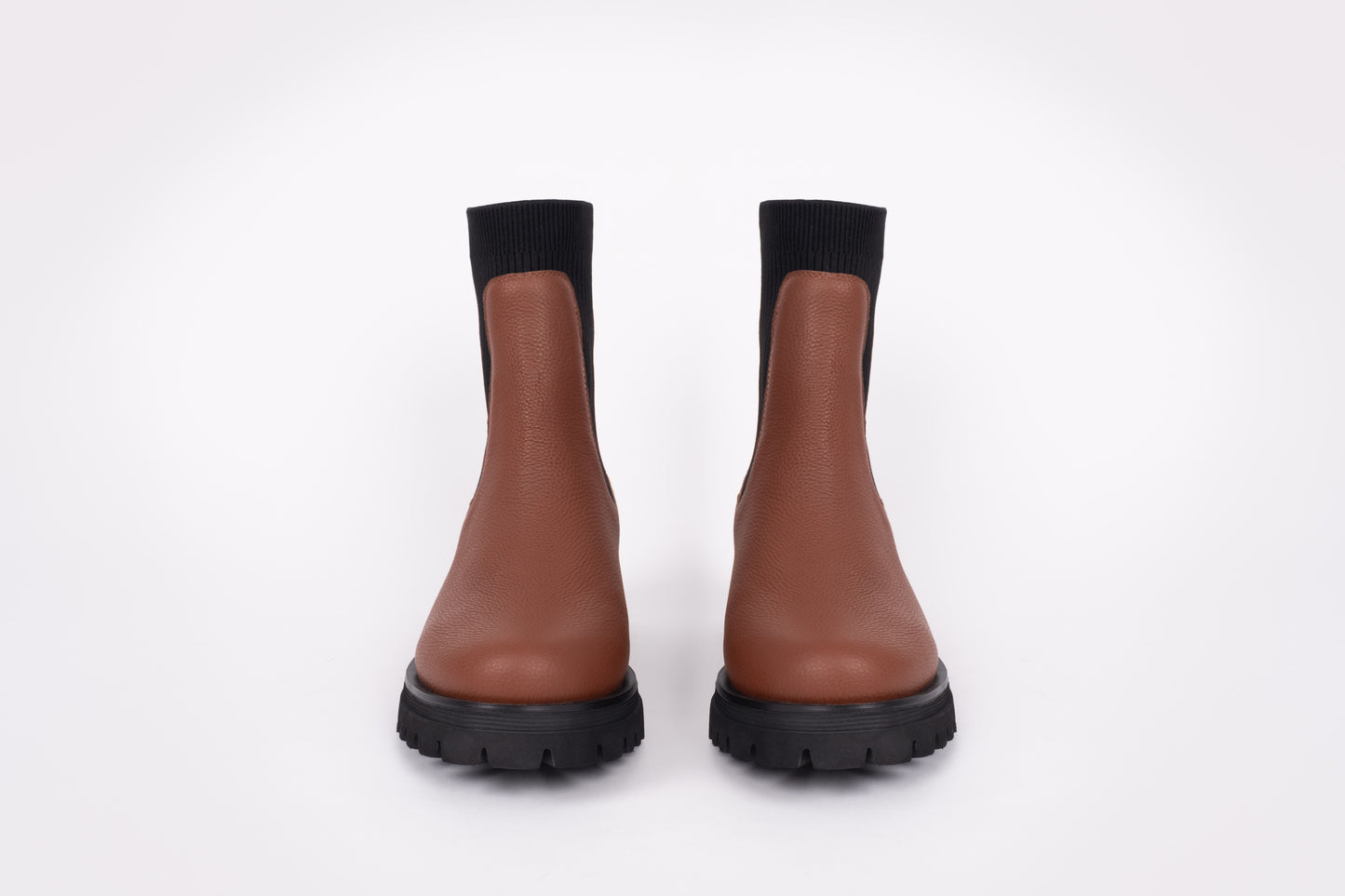 Front view of Marnie boot in brown. Available in womens UK sizes 8-12