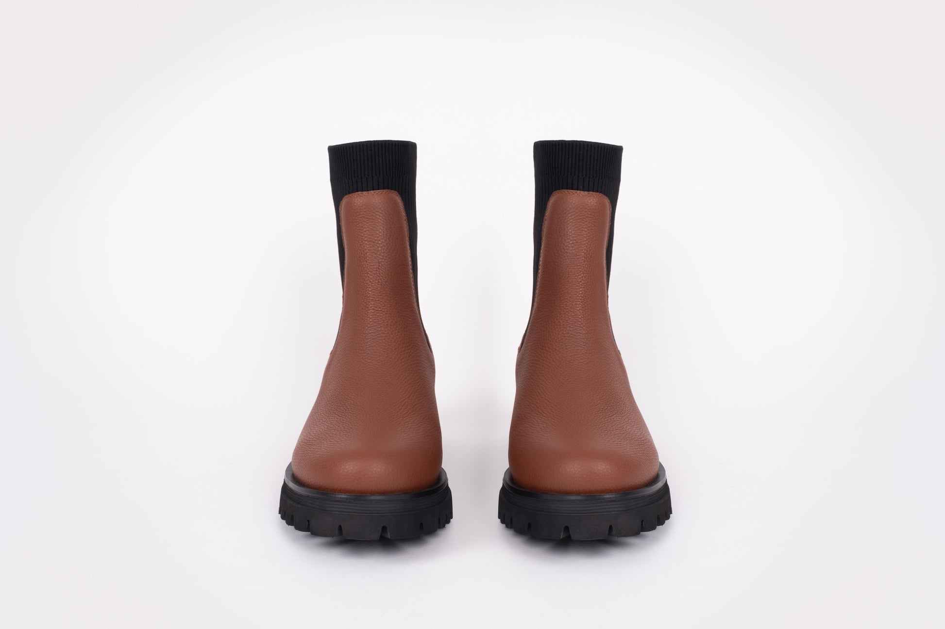Front view of Marnie boot in brown. Available in womens UK sizes 8-12
