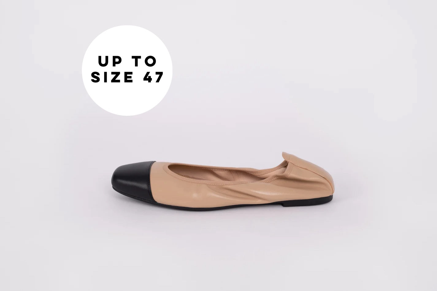 NANCY FLAT (BEIGE/BLACK)