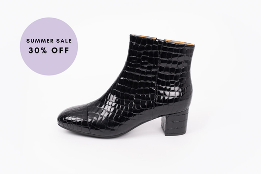 IZZY BOOT (BLACK CROC)