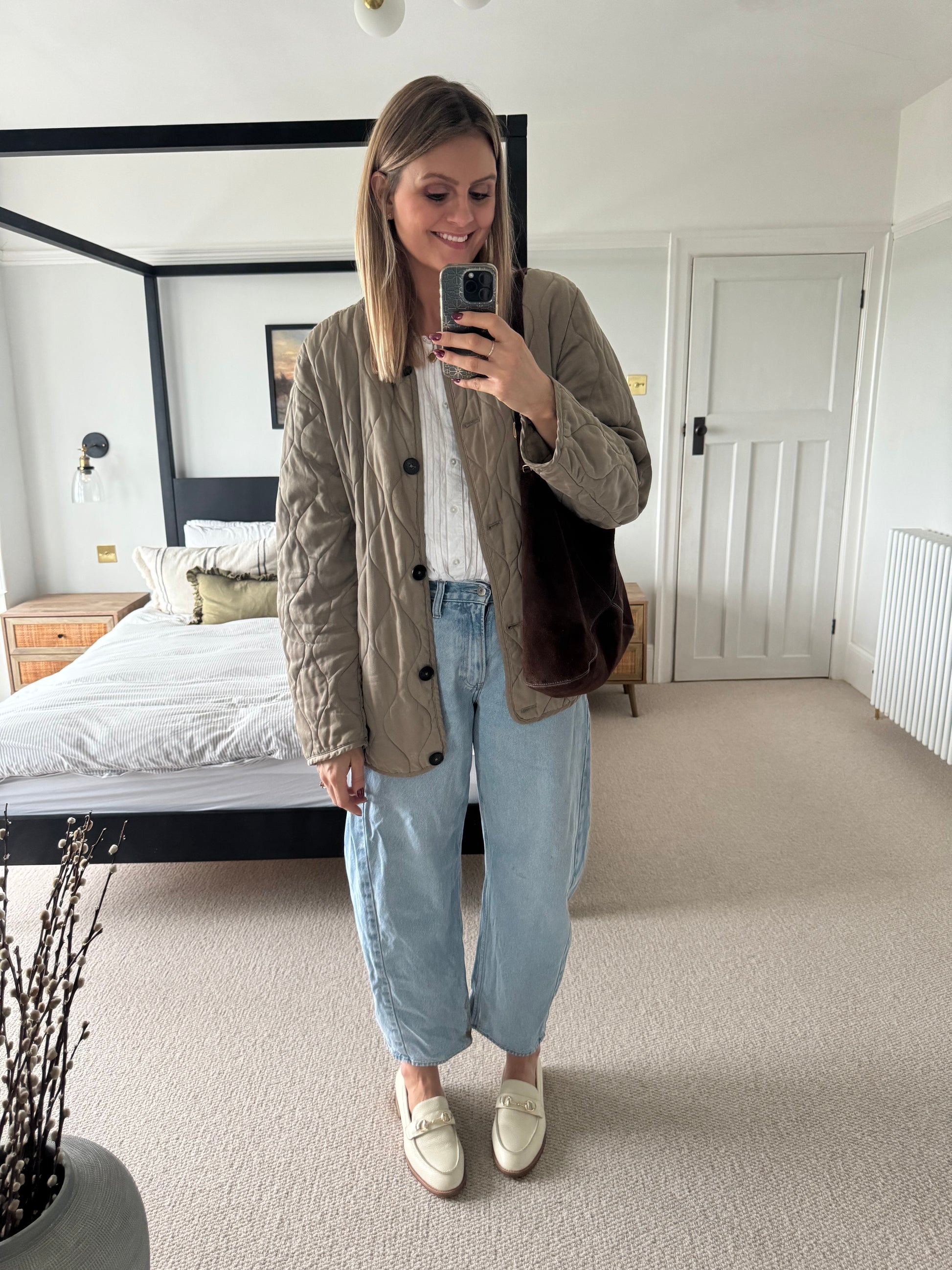 Large size cream leather loafer available in larger womens sizes 42-46, standard and wide fit