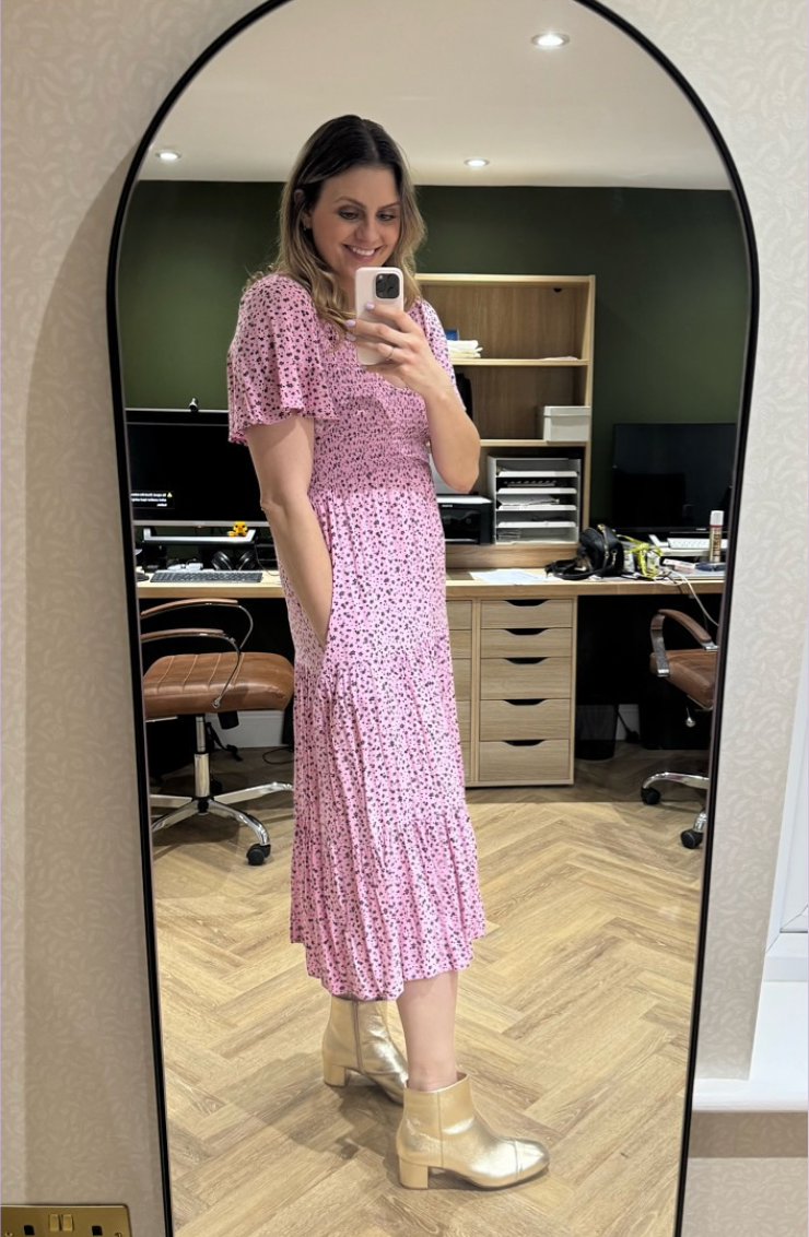 Large size gold womens heeled ankle boot in large sizes 42-46 