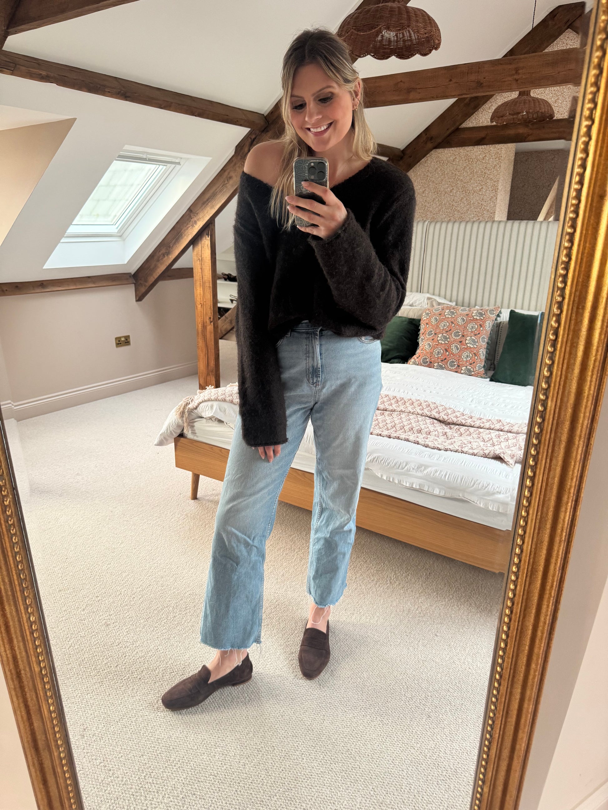 Chocolate brown suede stretch-back loafer in large womens sizes 42-46