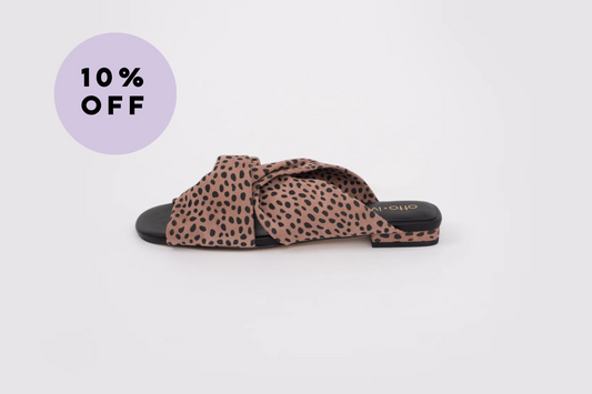 Cheetah slip on sandals available in larger sizes 42-46