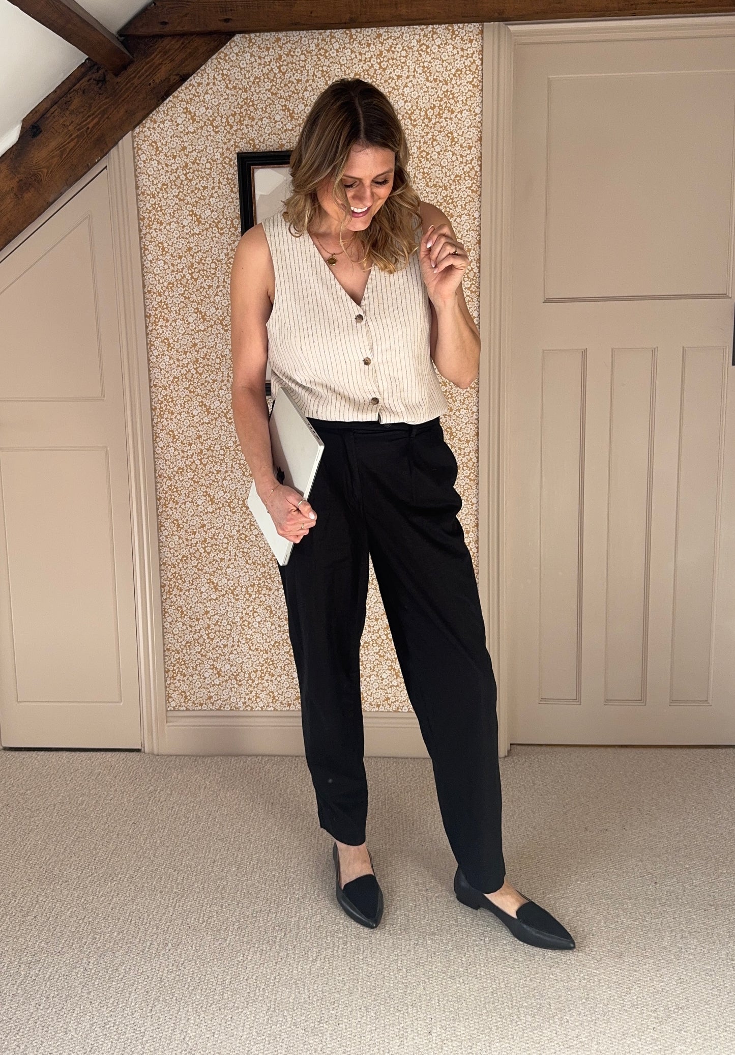 large size womens black work flat shoe in sizes 8 9 10 11 12