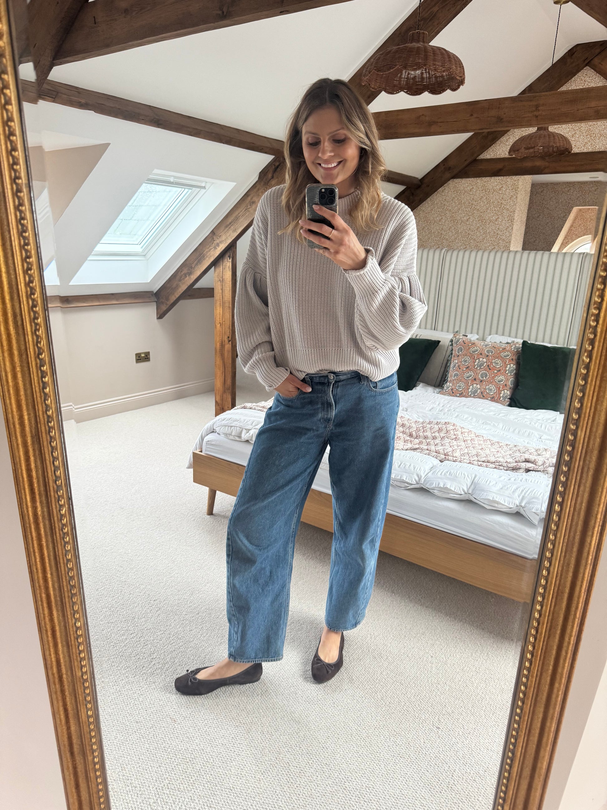 Chocolate brown ballet pumps in womens large sizes 42 43 44 45 46