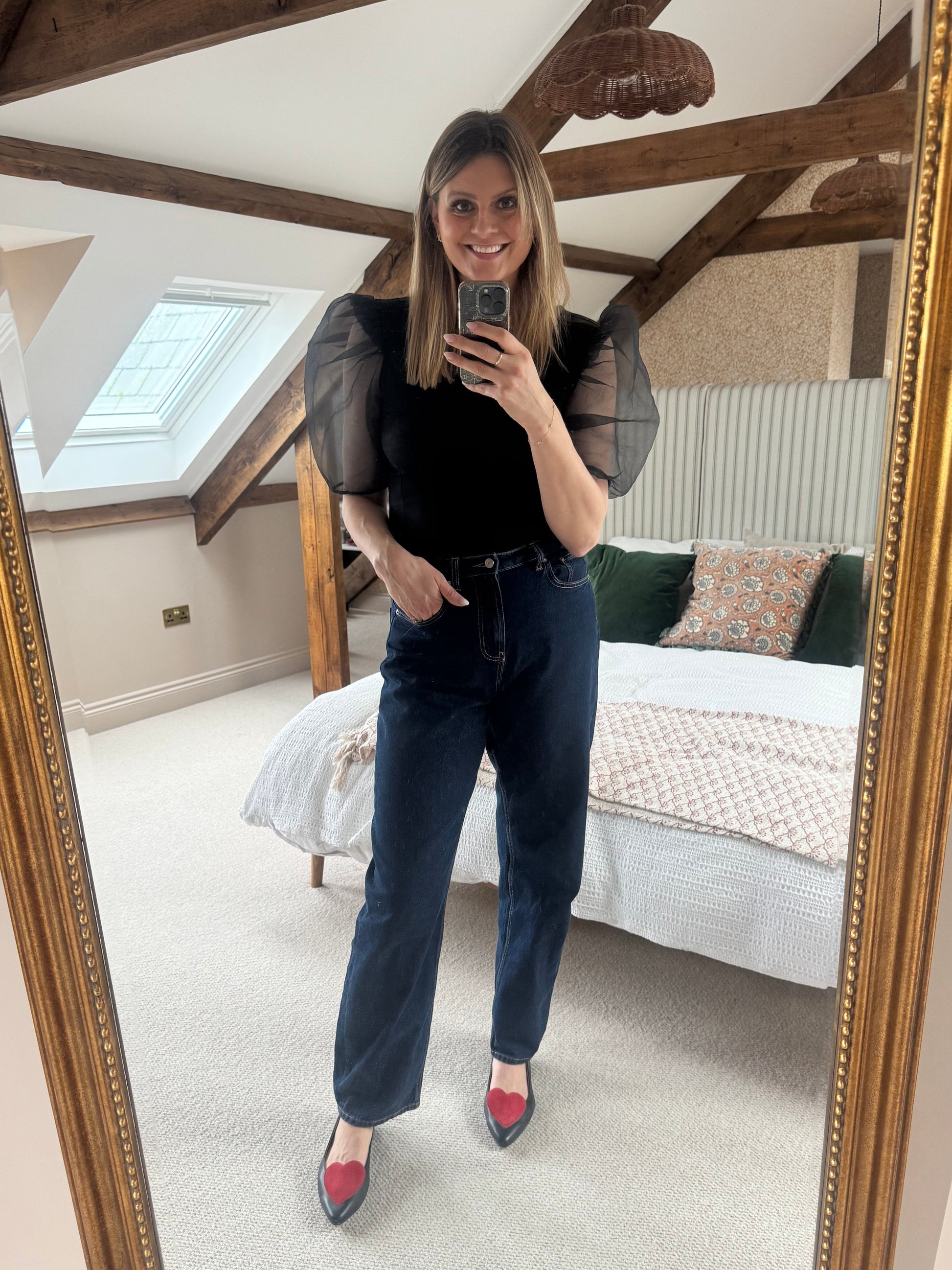 Large sized womens flats red black size 42 43 44 45 46 standard and wide fit