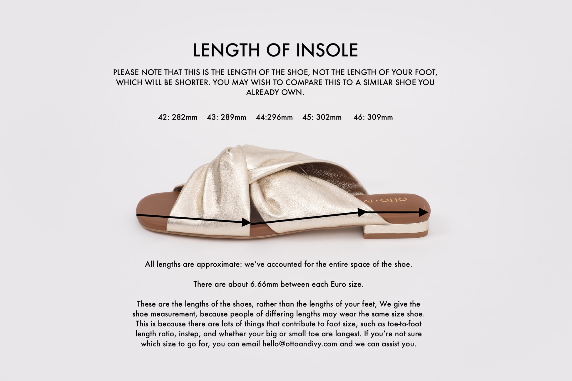 Measurement chart for large sized womens  shoe insole length with a sandal illustration on a white background
