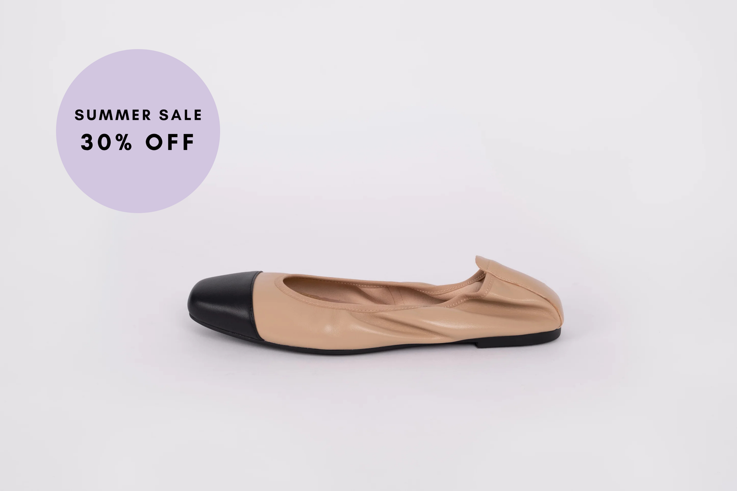 NANCY FLAT (BEIGE/BLACK)