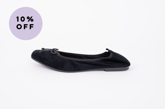 OLIVIA FLAT (BLACK SUEDE)