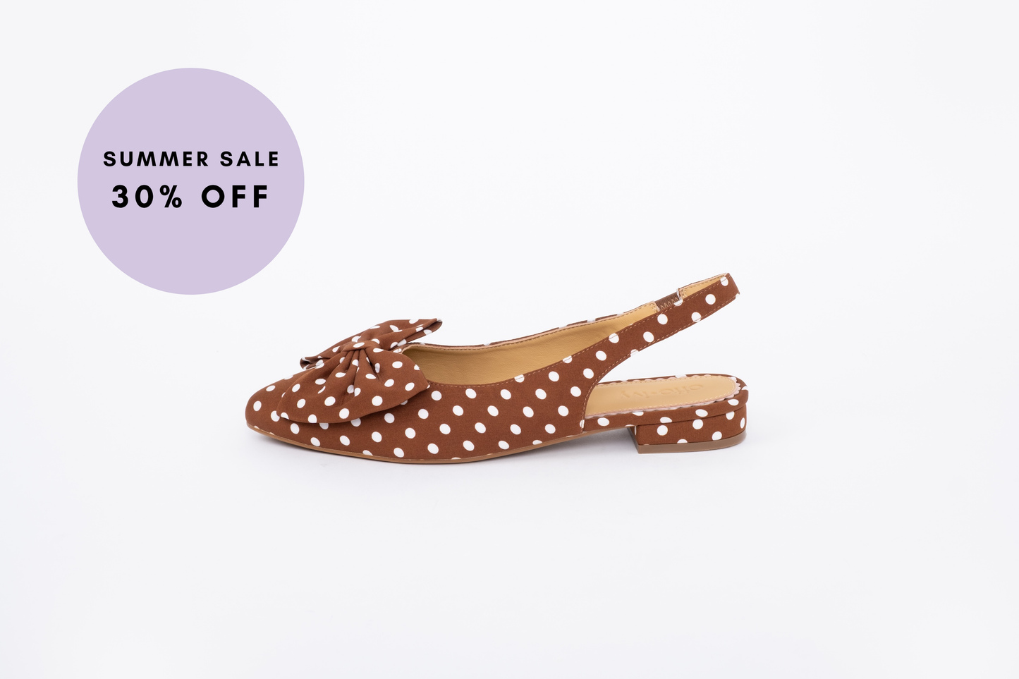 SOPHIA SLINGBACK (BROWN POLKA)