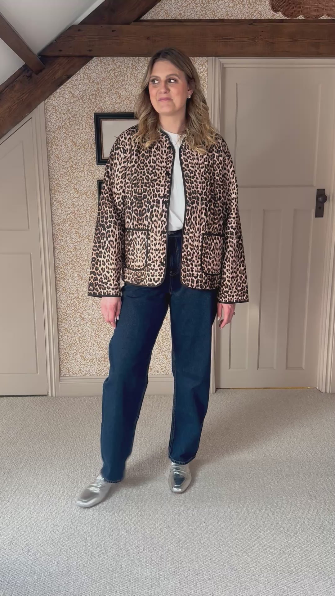 Large sized womens silver leather loafer sizes 8 9 10 11 12