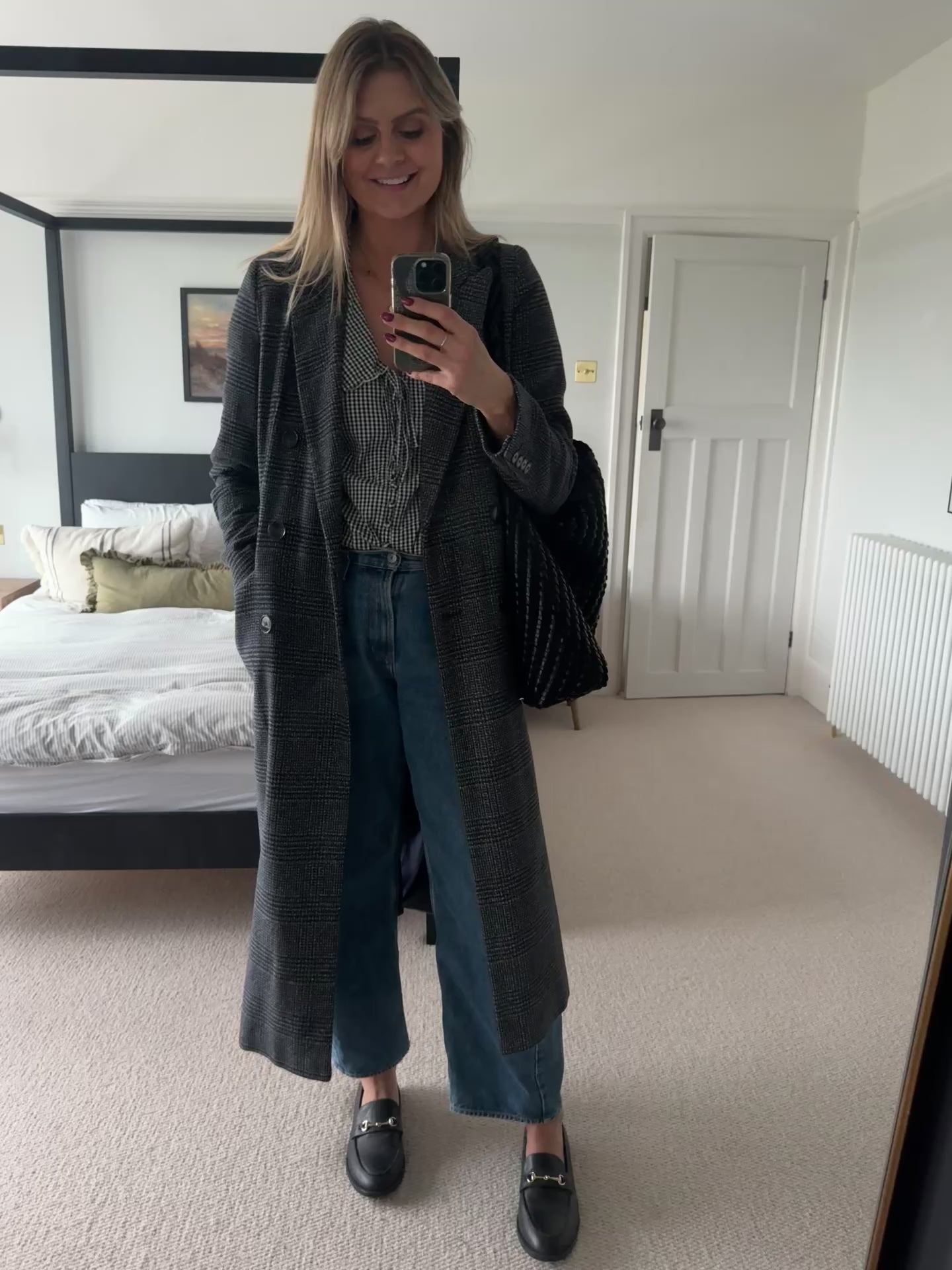 Large sized black leather loafer available pin larger sizes 42-46