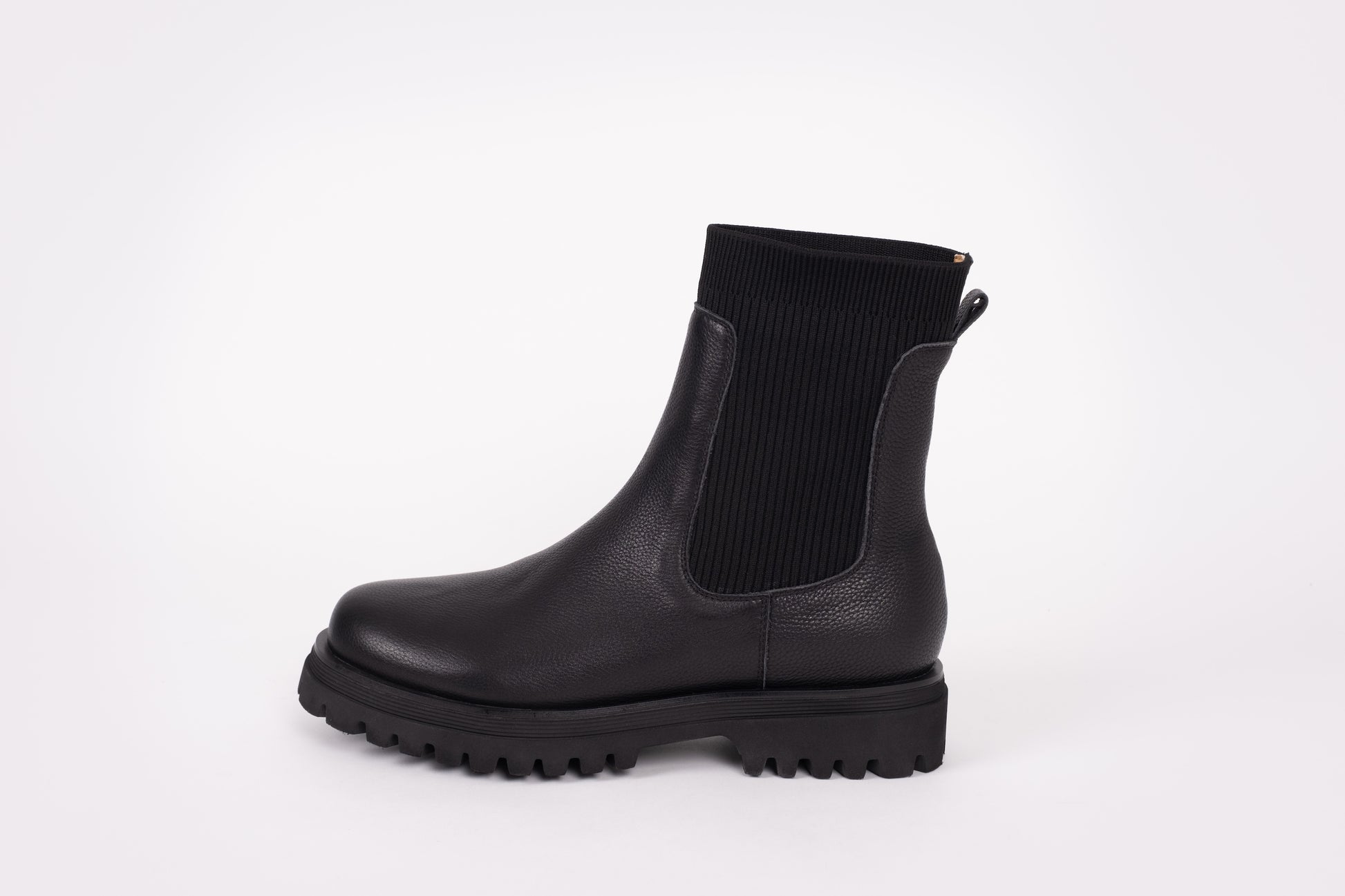 Size profile of Marnie Boots, Black leather Ankle Boots, women's footwear in larger sizes UK 8-12