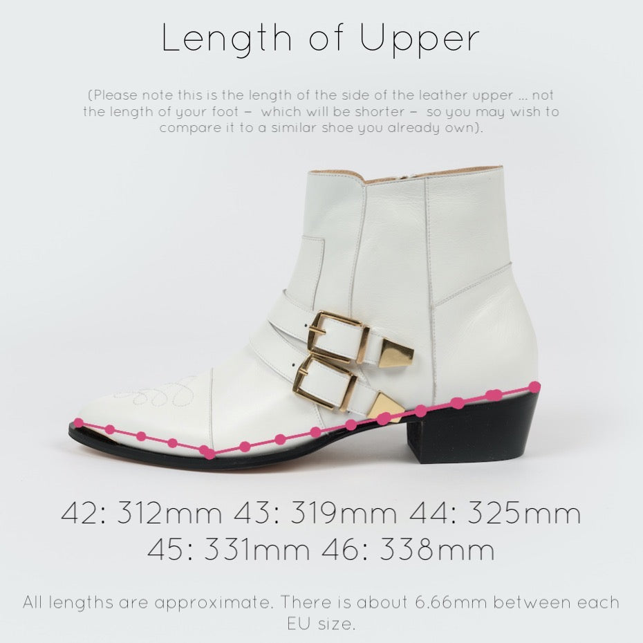 An image showing the length of the Tilly Boot from Otto and Ivy